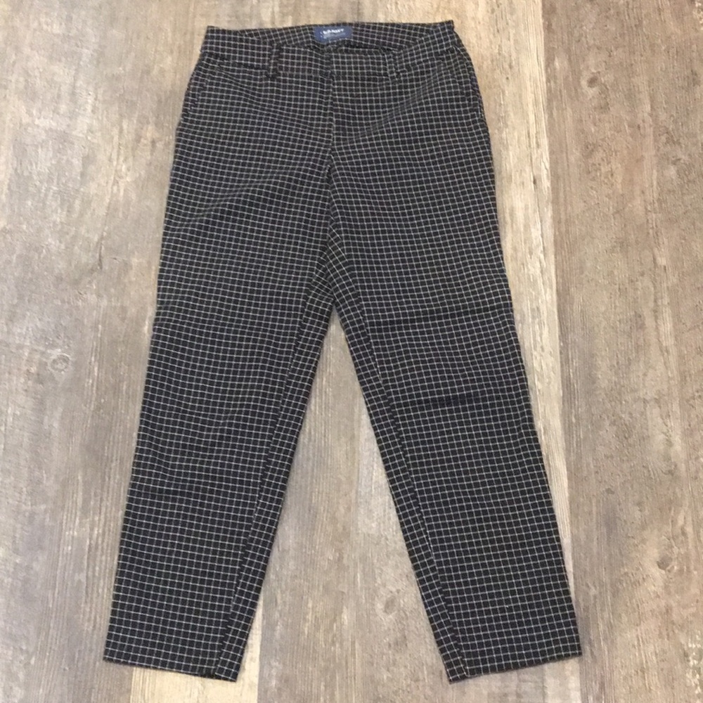 Old Navy mid-rise checkered slacks